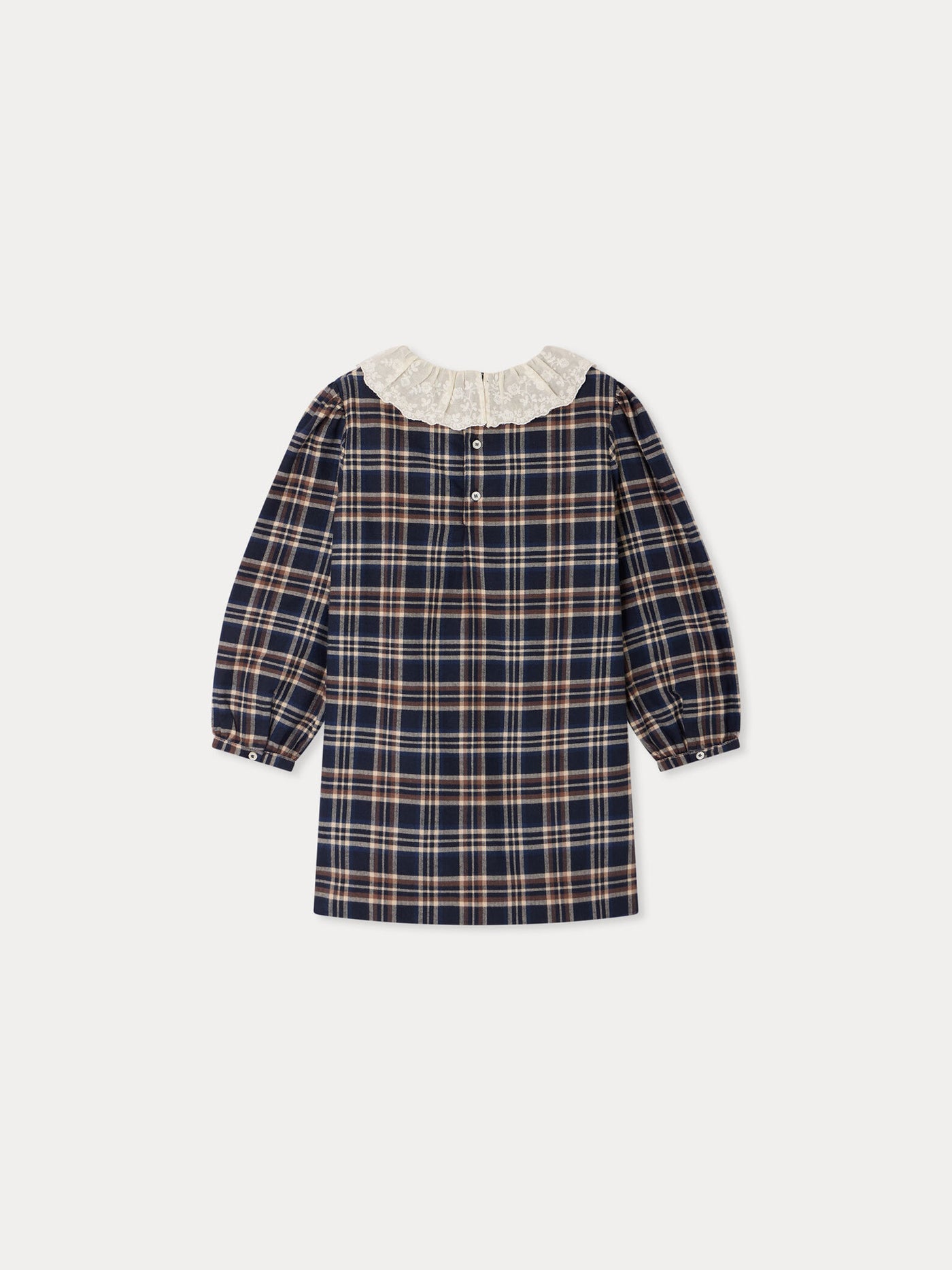 Robe Baptistine à carreaux en coton biologique