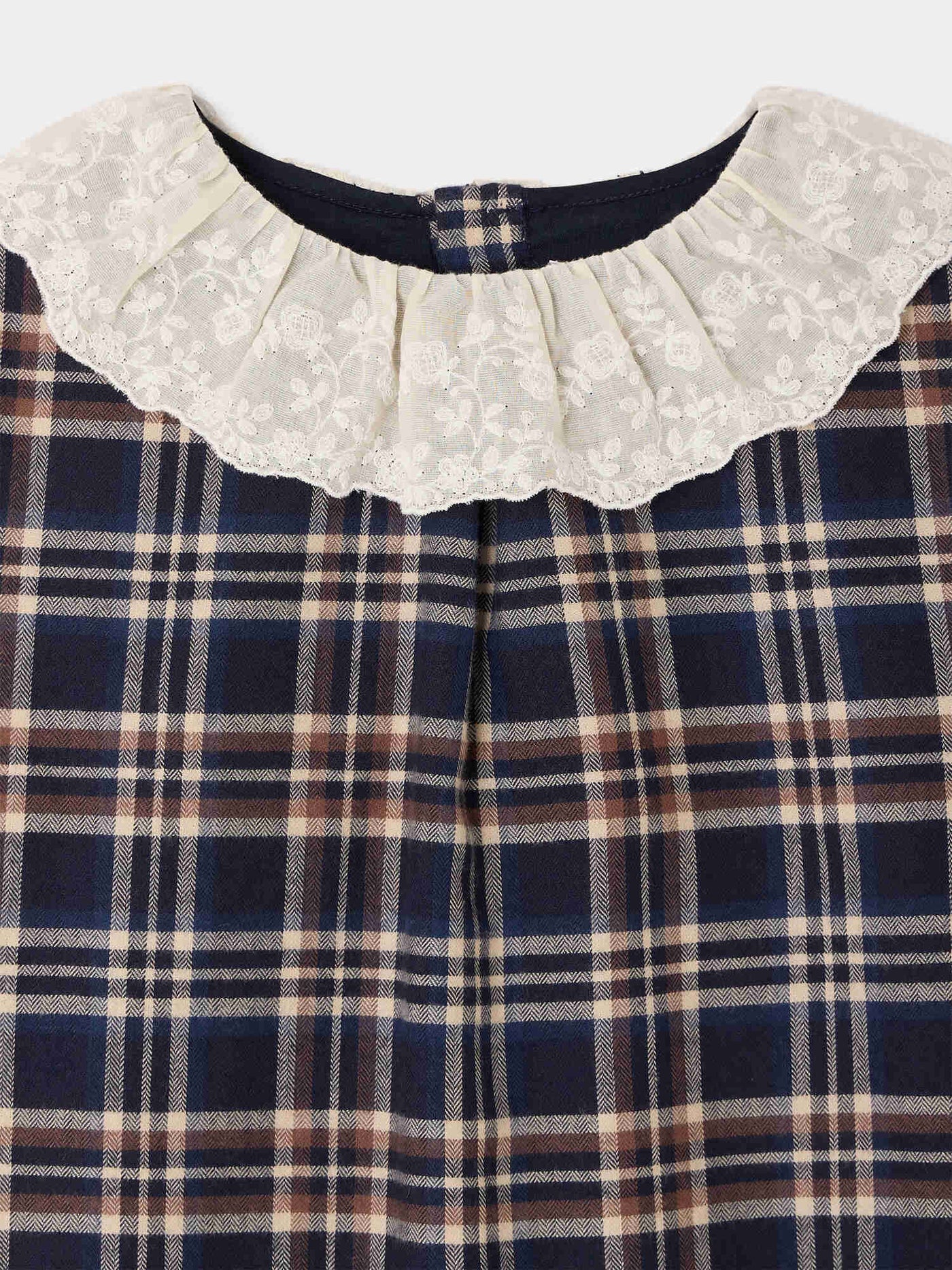 Robe Baptistine à carreaux en coton biologique