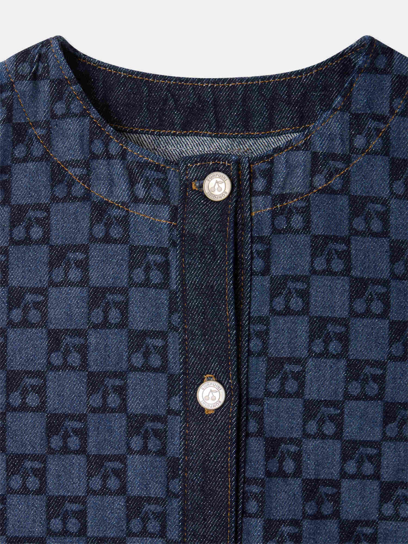 Jette Kleid mit Kirsch-Karo-Print aus Bio-Baumwolle