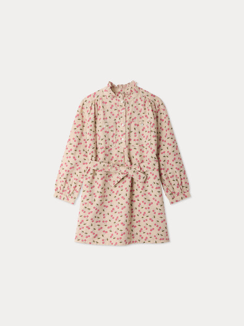 Robe Tiphany imprimée cerises en coton biologique