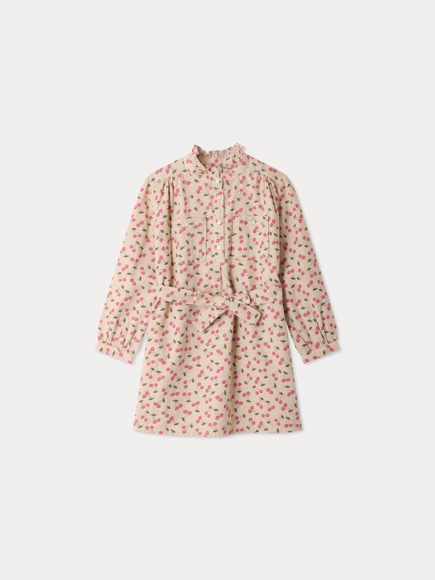 Robe Tiphany imprimée cerises en coton biologique
