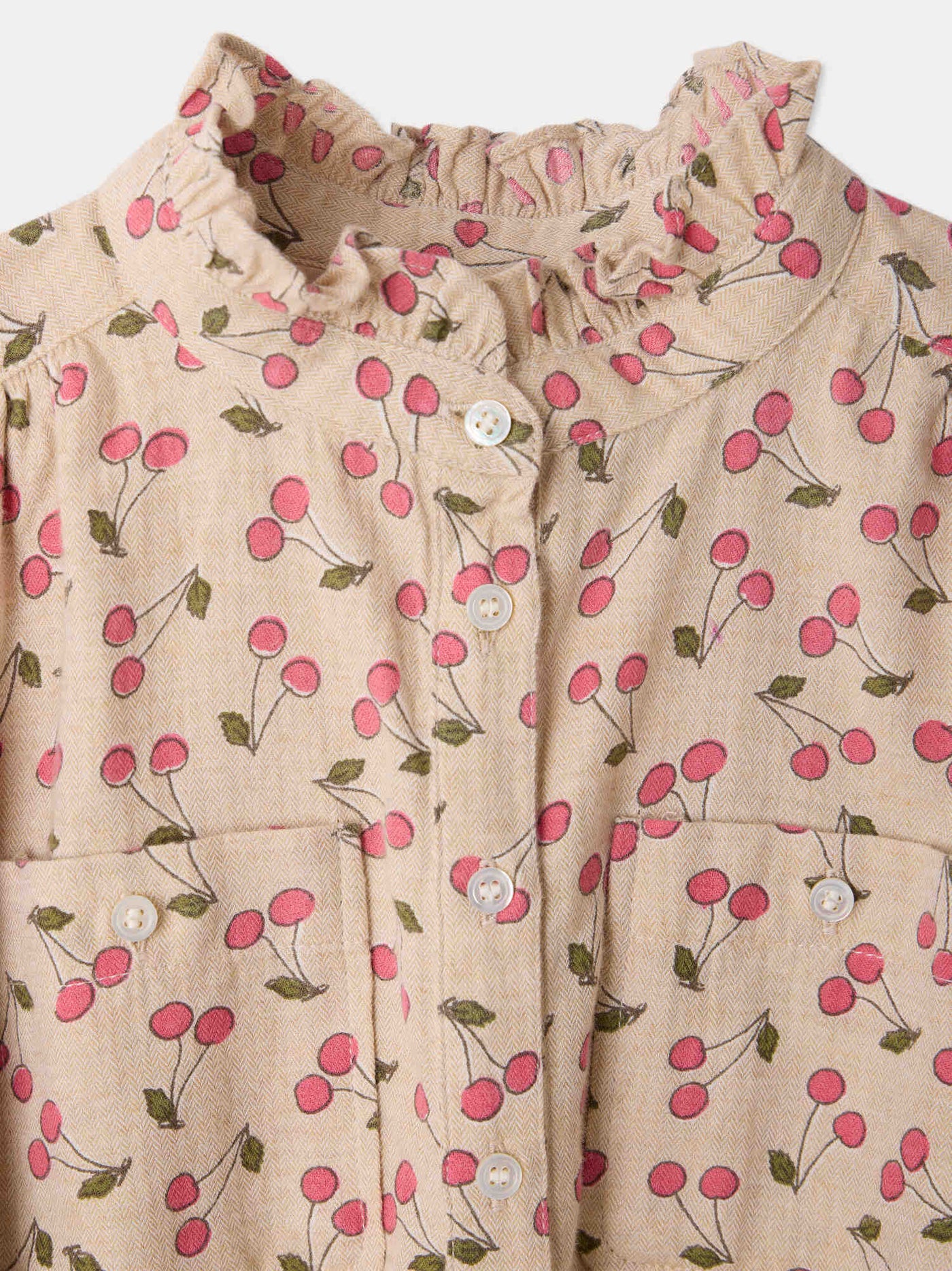 Robe Tiphany imprimée cerises en coton biologique