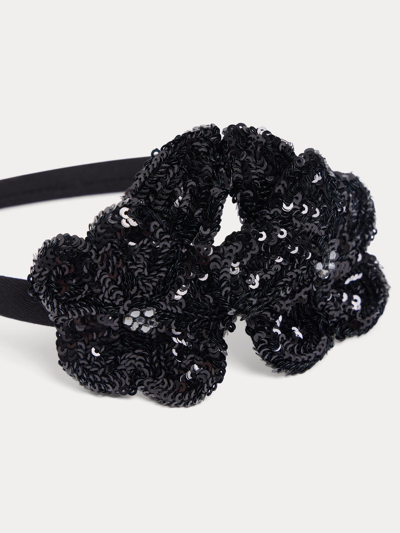 Serre tête Lamine à fleurs brodées et sequins