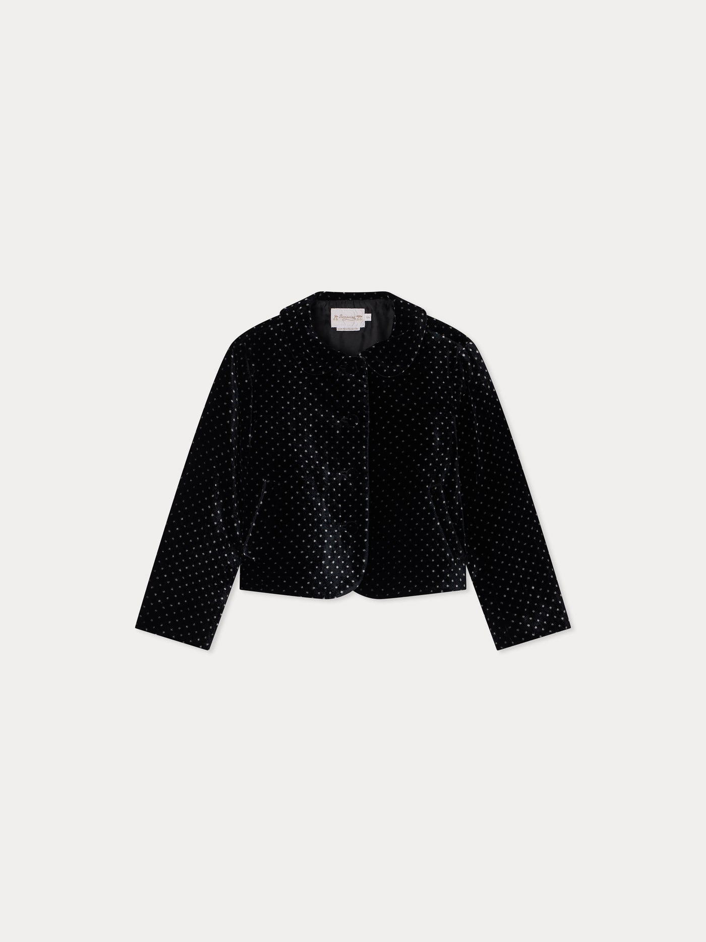 Jacke Maeliane aus Samt mit Punktedruck