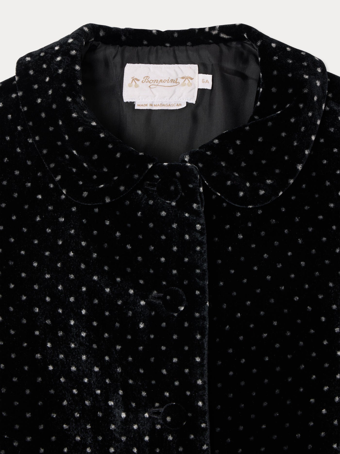 Jacke Maeliane aus Samt mit Punktedruck