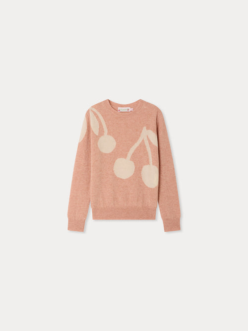 Jersey de cachemira Margaux con cerezas