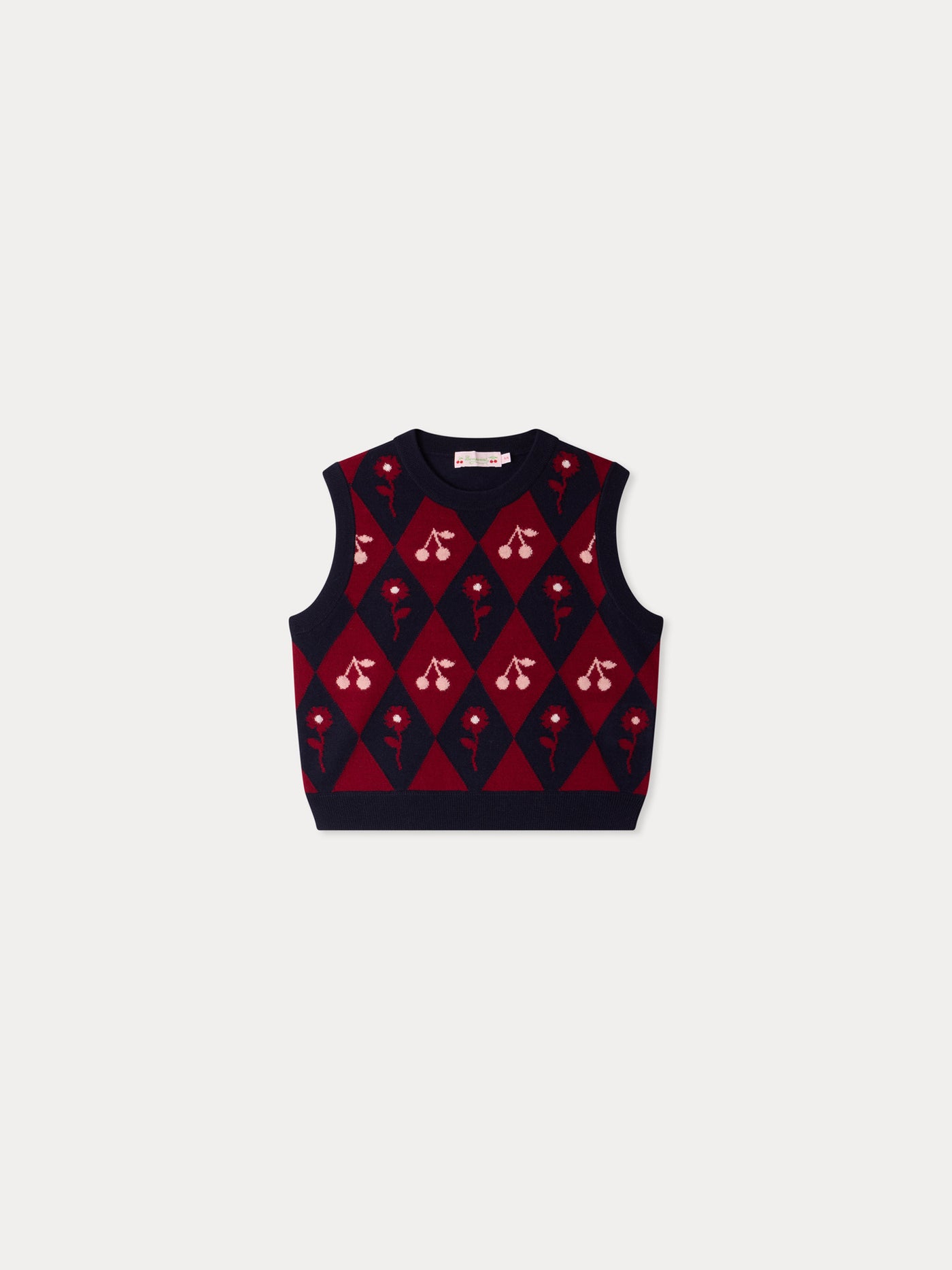 Pull Maelle sans manche à cerises