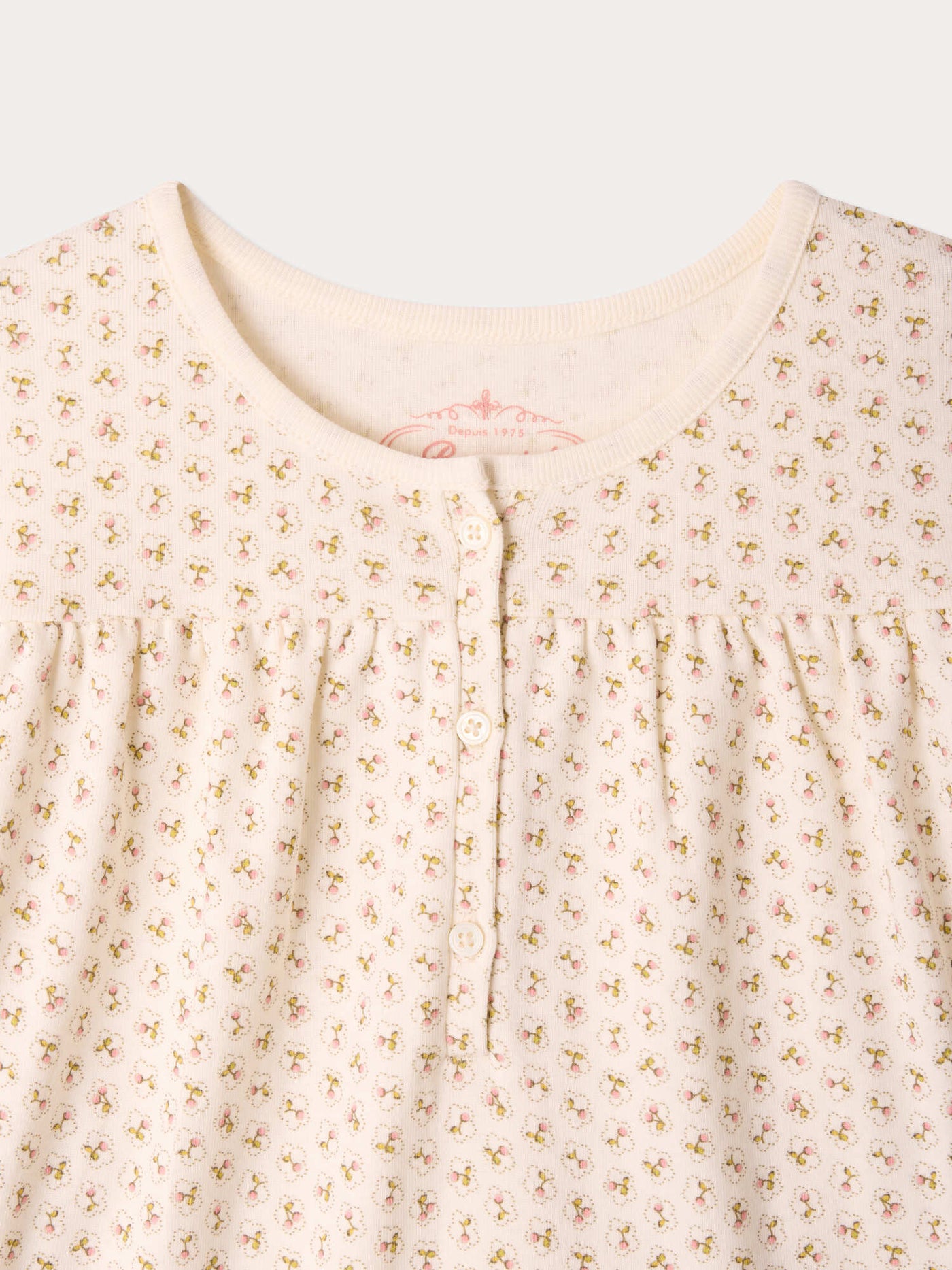 Bellina cherry print organic cotton pyjamas