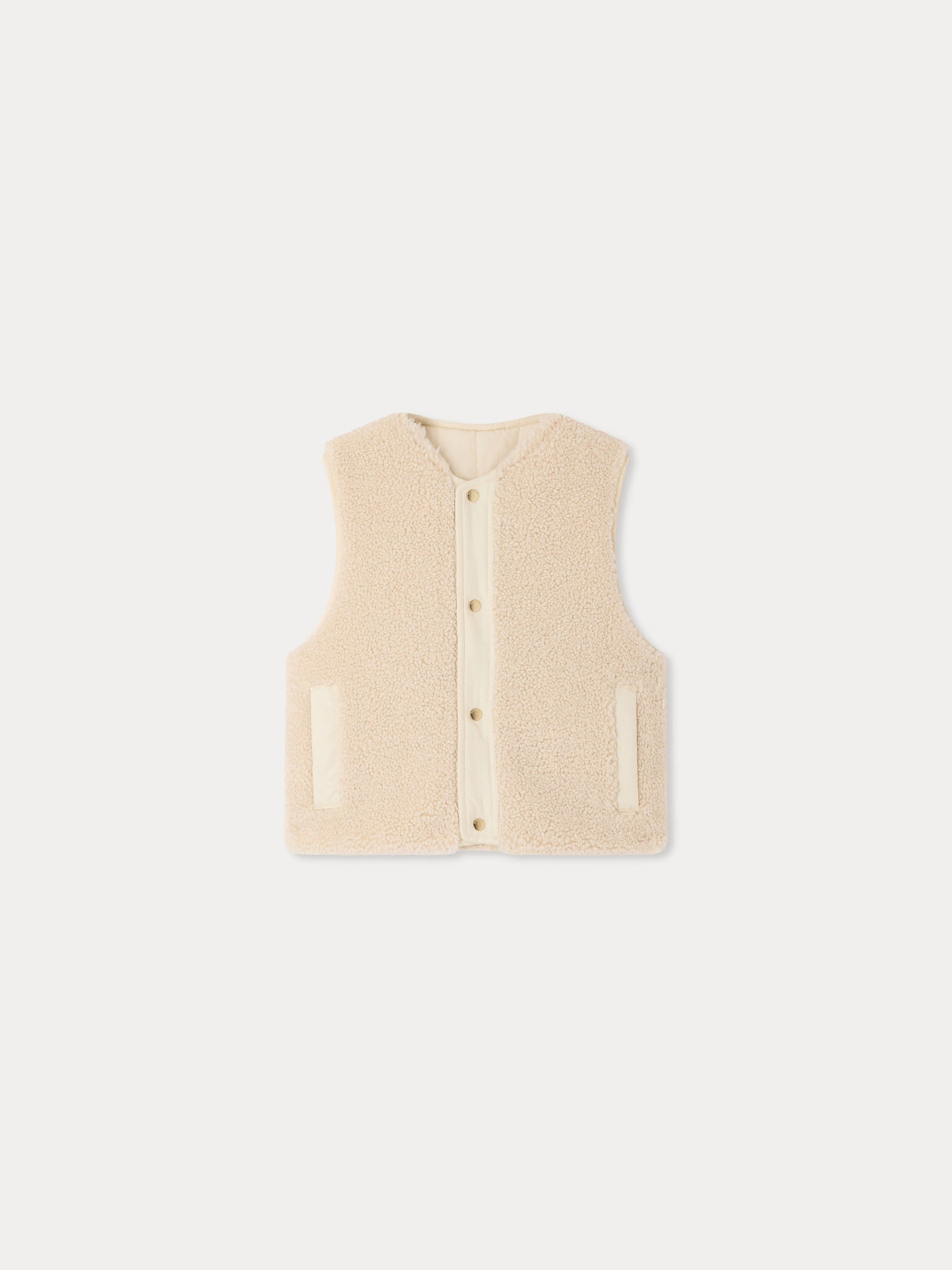 Veste réversible Maya sans manche en fausse fourrure