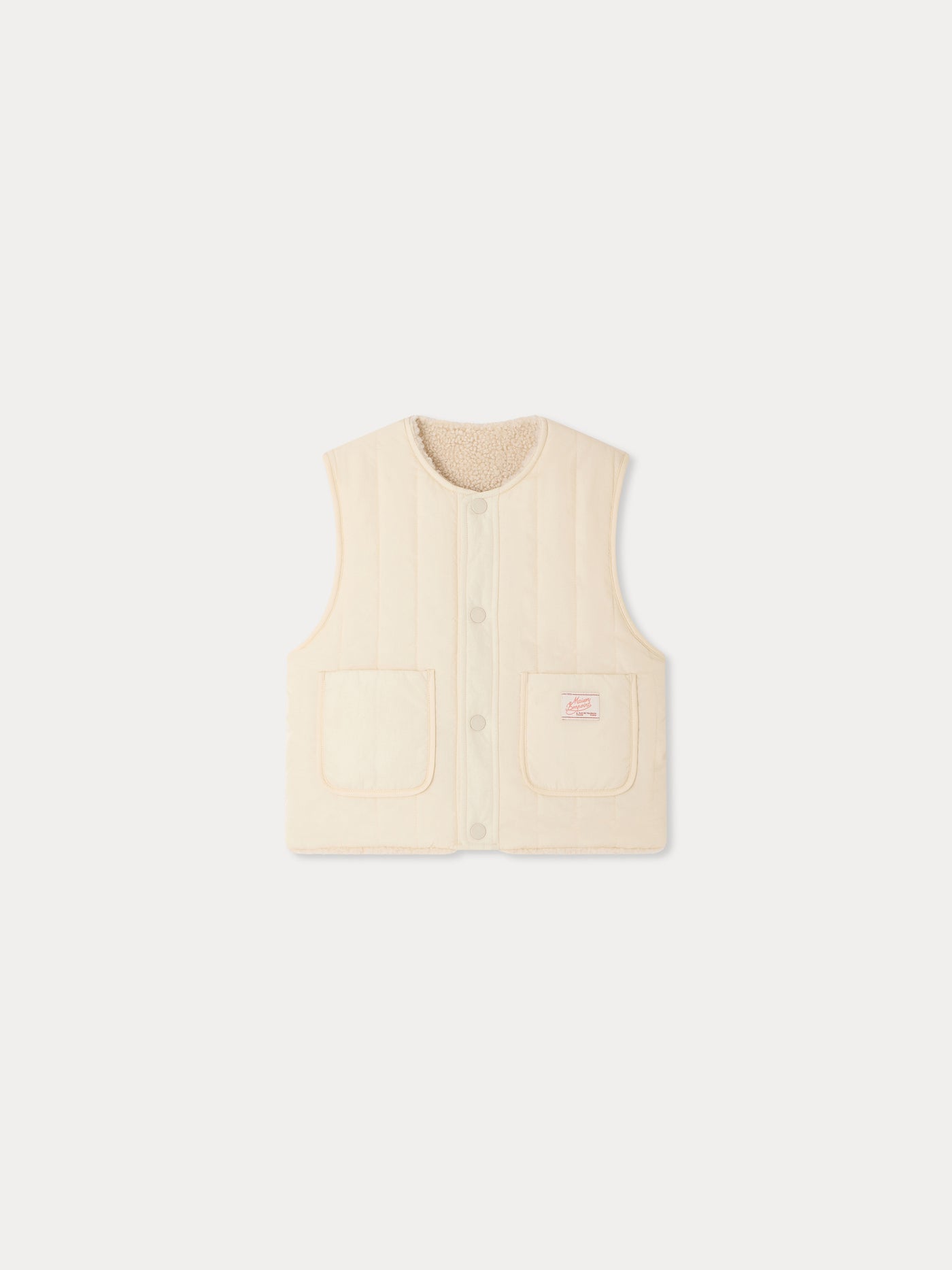 Veste réversible Maya sans manche en fausse fourrure