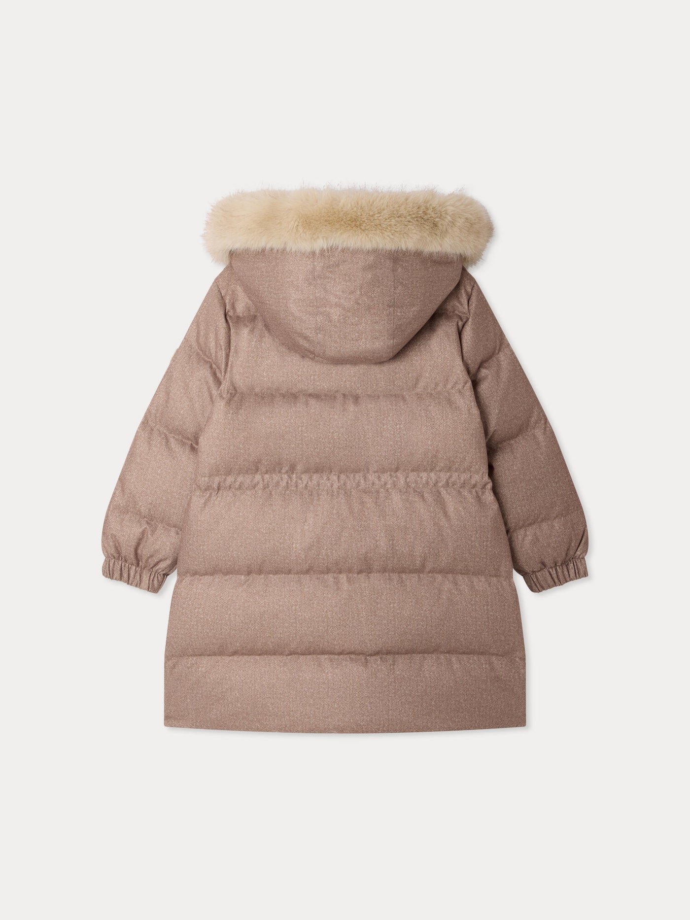Moirana long padded jacket, waterproof, with removable fur hood