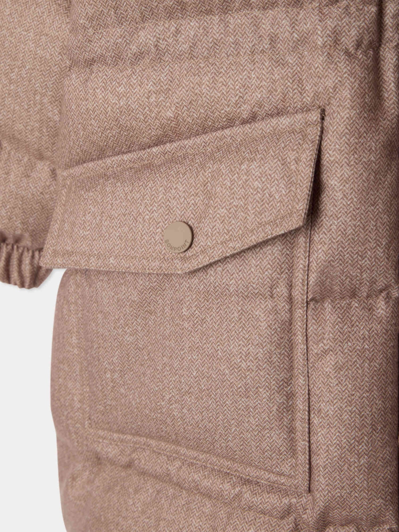 Moirana long padded jacket, waterproof, with removable fur hood
