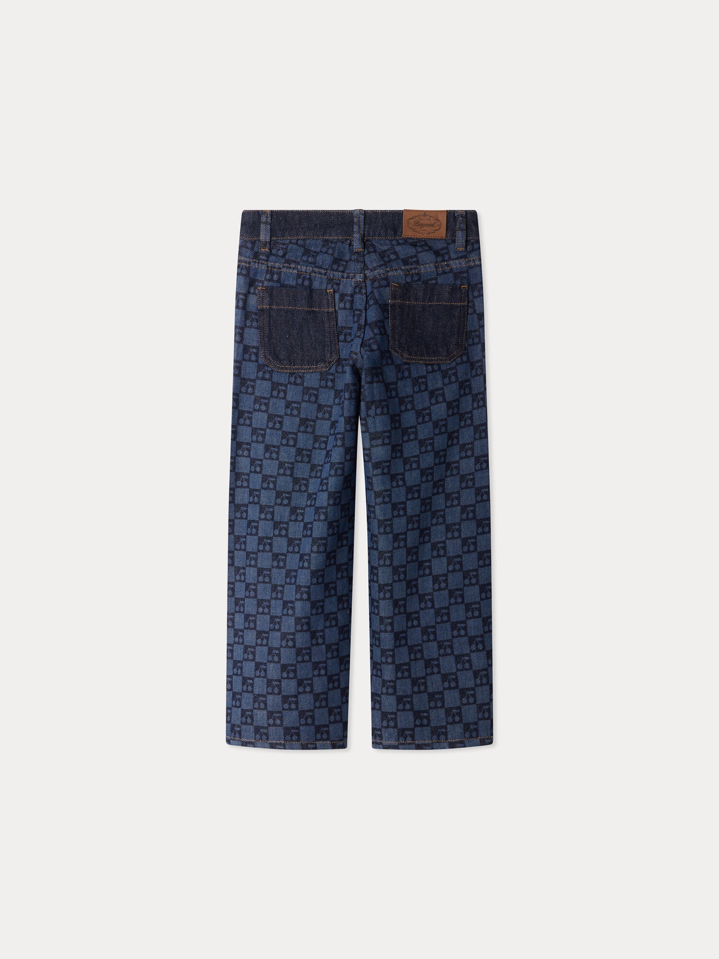 Minalie Jeanshose mit Kirsch-Karo-Print aus Bio-Baumwolle