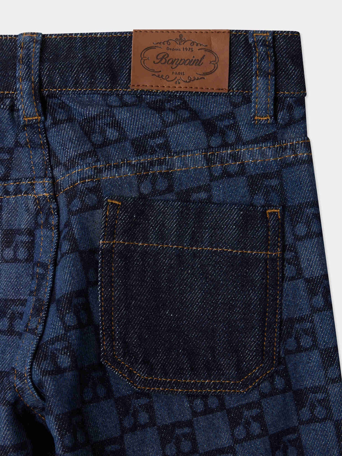 Minalie Jeanshose mit Kirsch-Karo-Print aus Bio-Baumwolle