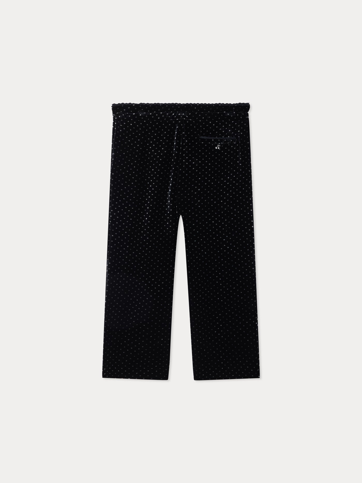 Trousers Jerinna in polka-dot print velvet