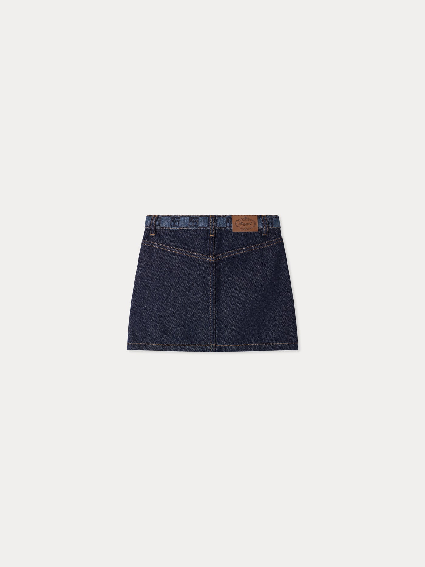 Tison Jeansrock mit Kirsch-Karo-Print aus Bio-Baumwolle