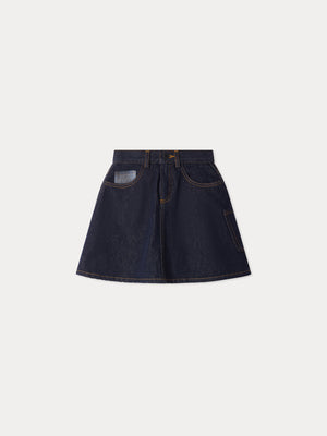 Bonpoint x Maison Kitsuné Jeansrock Minnah aus Bio-Baumwolle