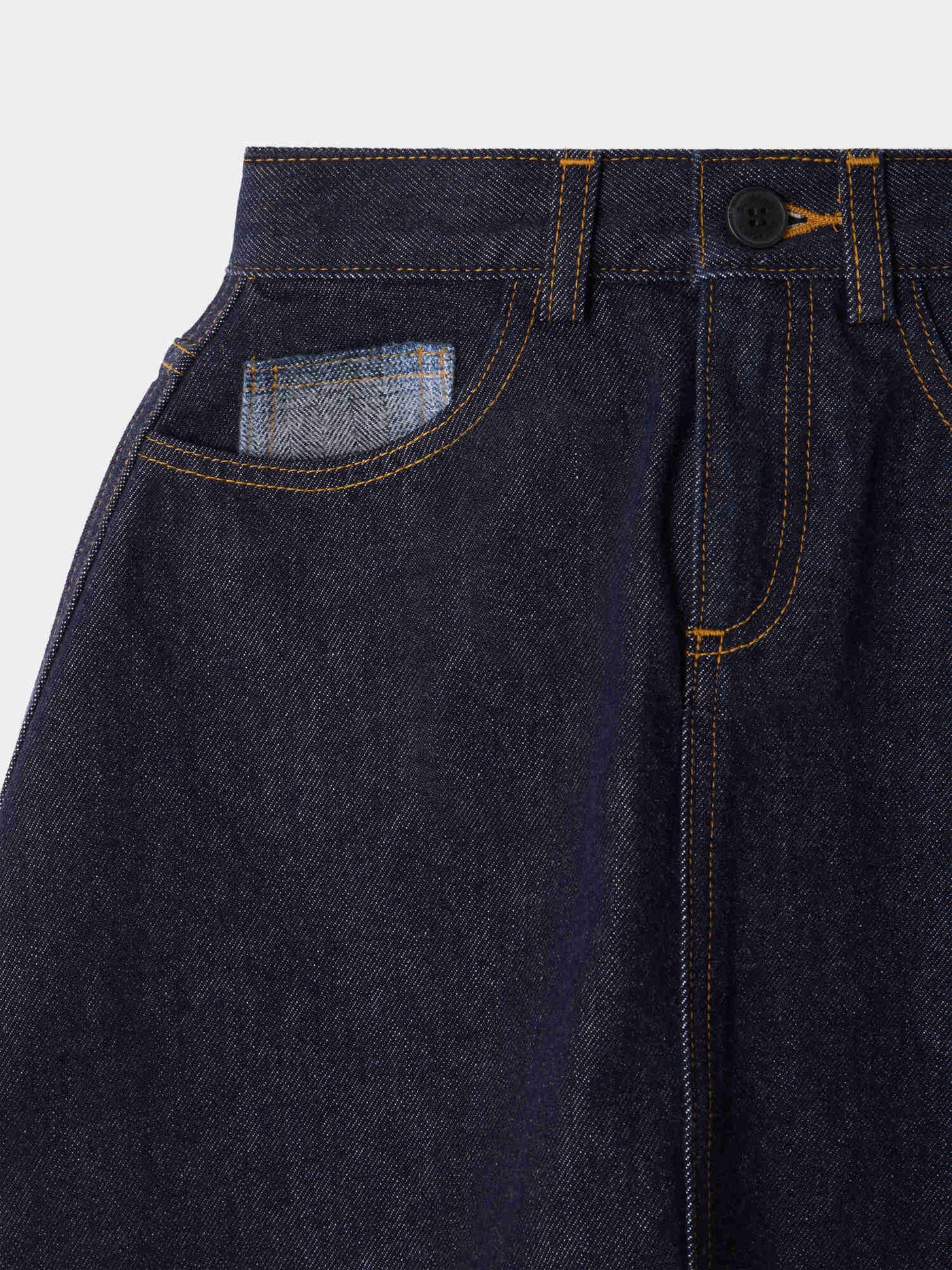 Bonpoint x Maison Kitsuné jupe denim Minnah en coton biologique