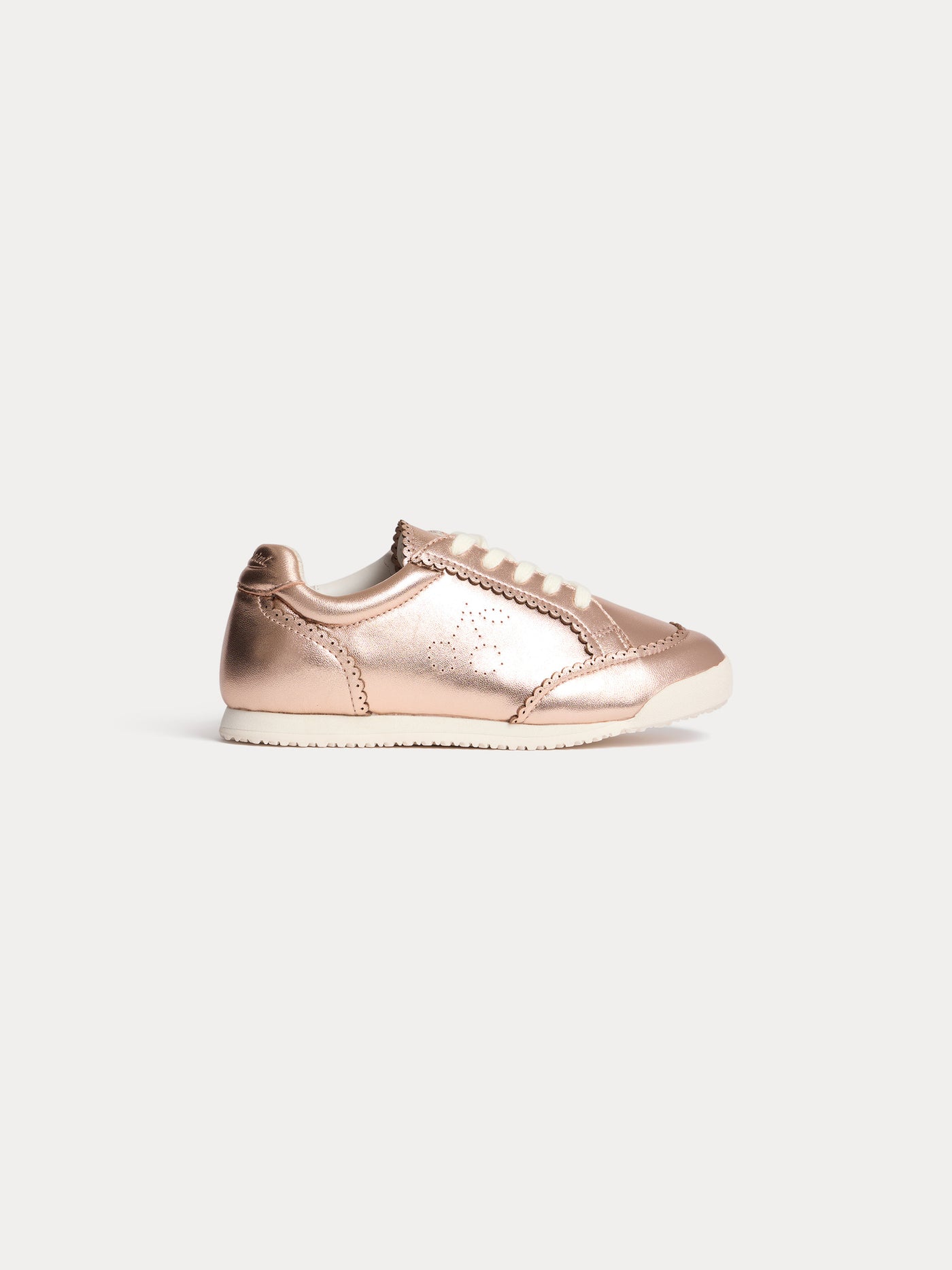 Baskets Lasso en cuir or rose