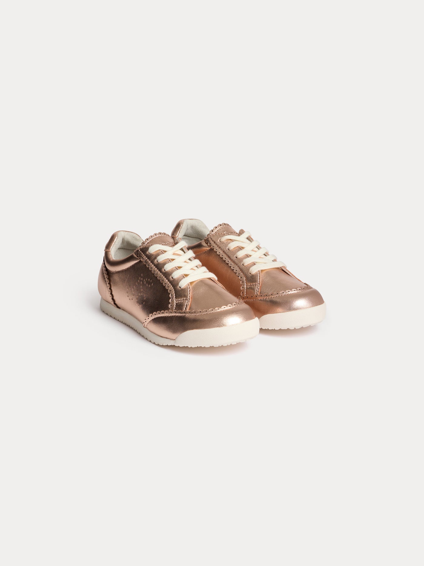 Baskets Lasso en cuir or rose
