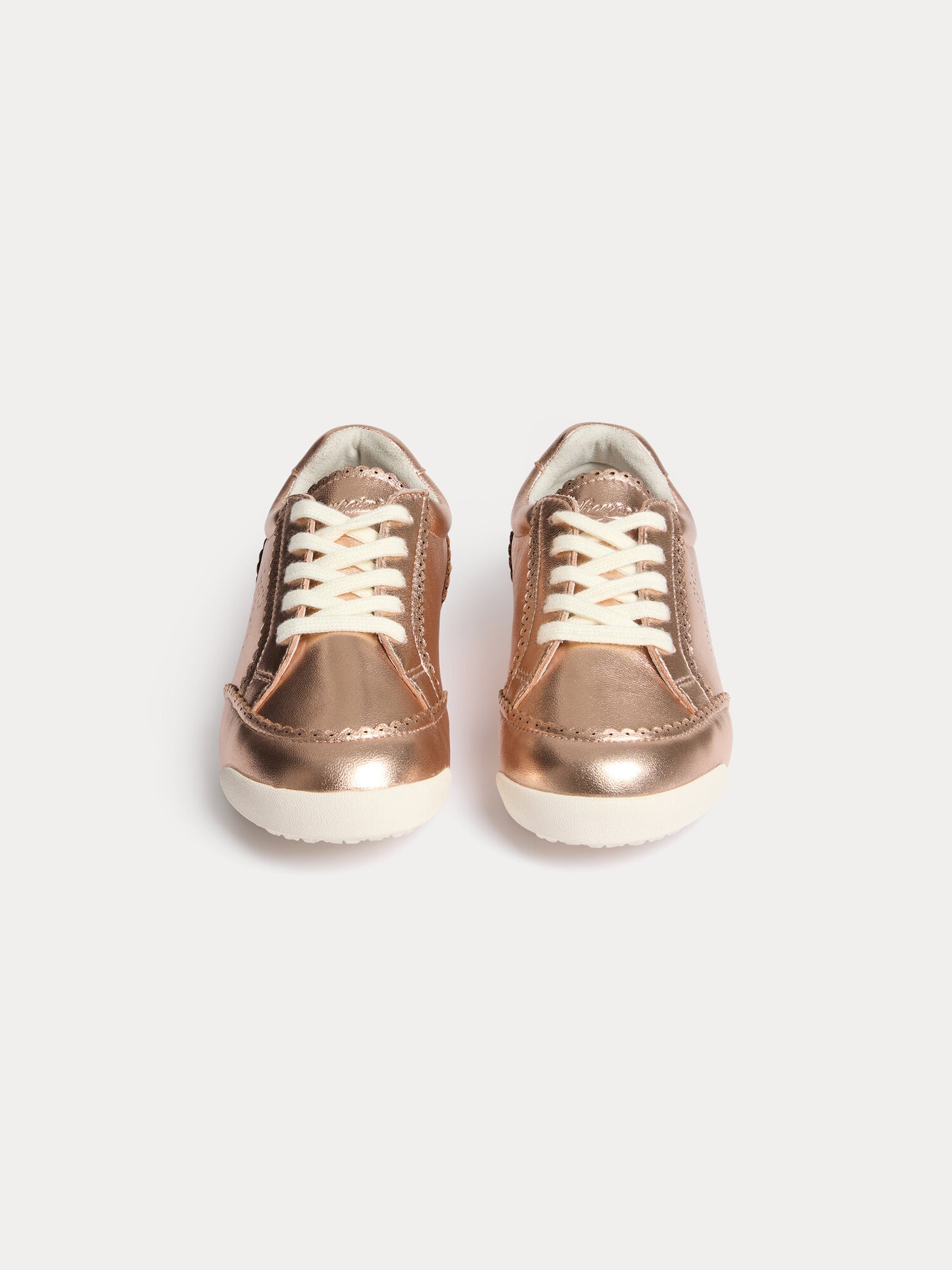Baskets Lasso en cuir or rose