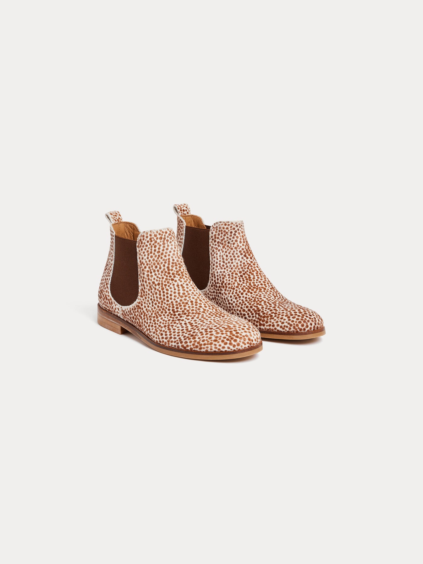 Botas Patty de pelo moteado bordado de piel