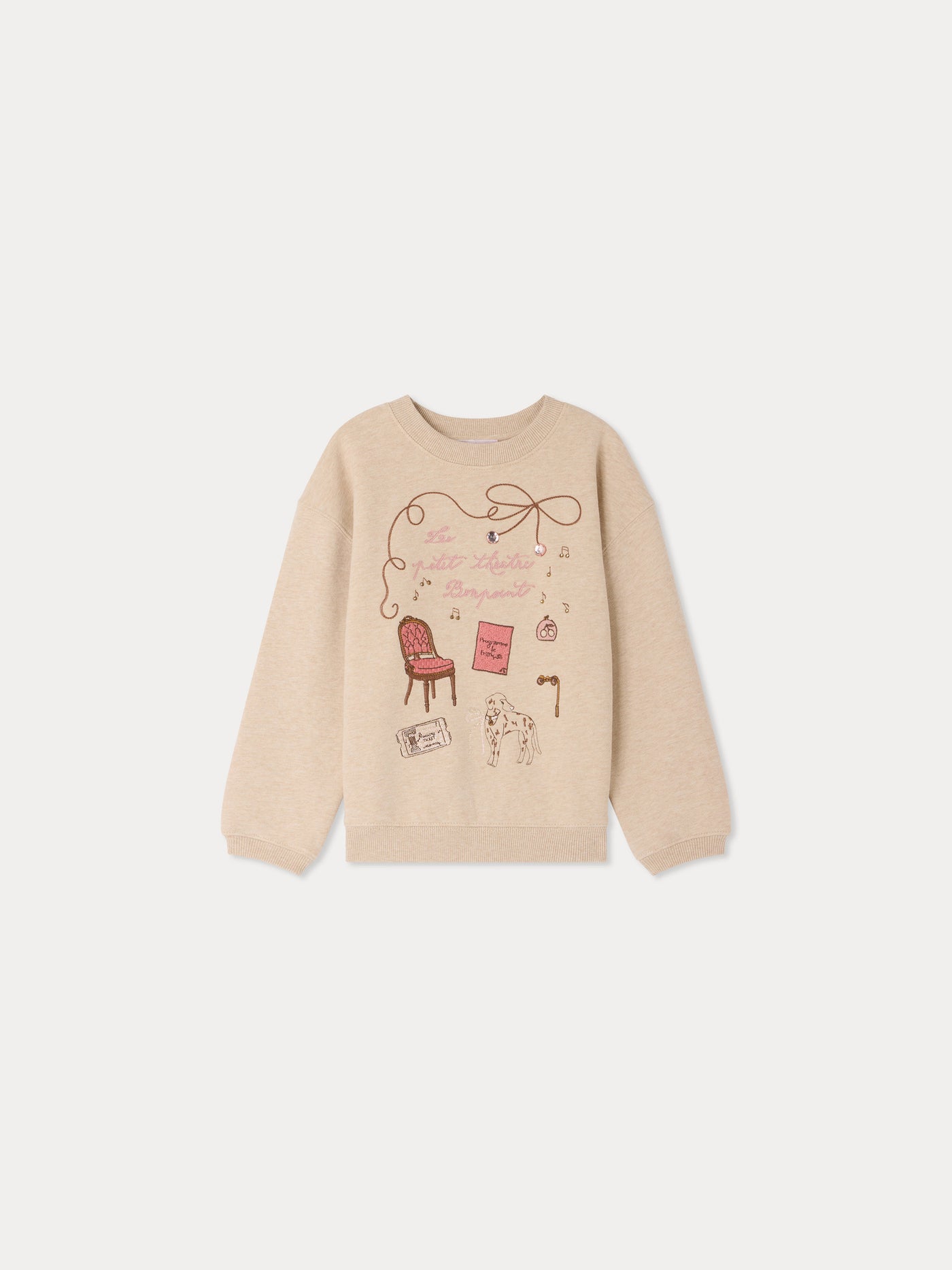 Sweatshirt Tayla brodé théatre en coton biologique