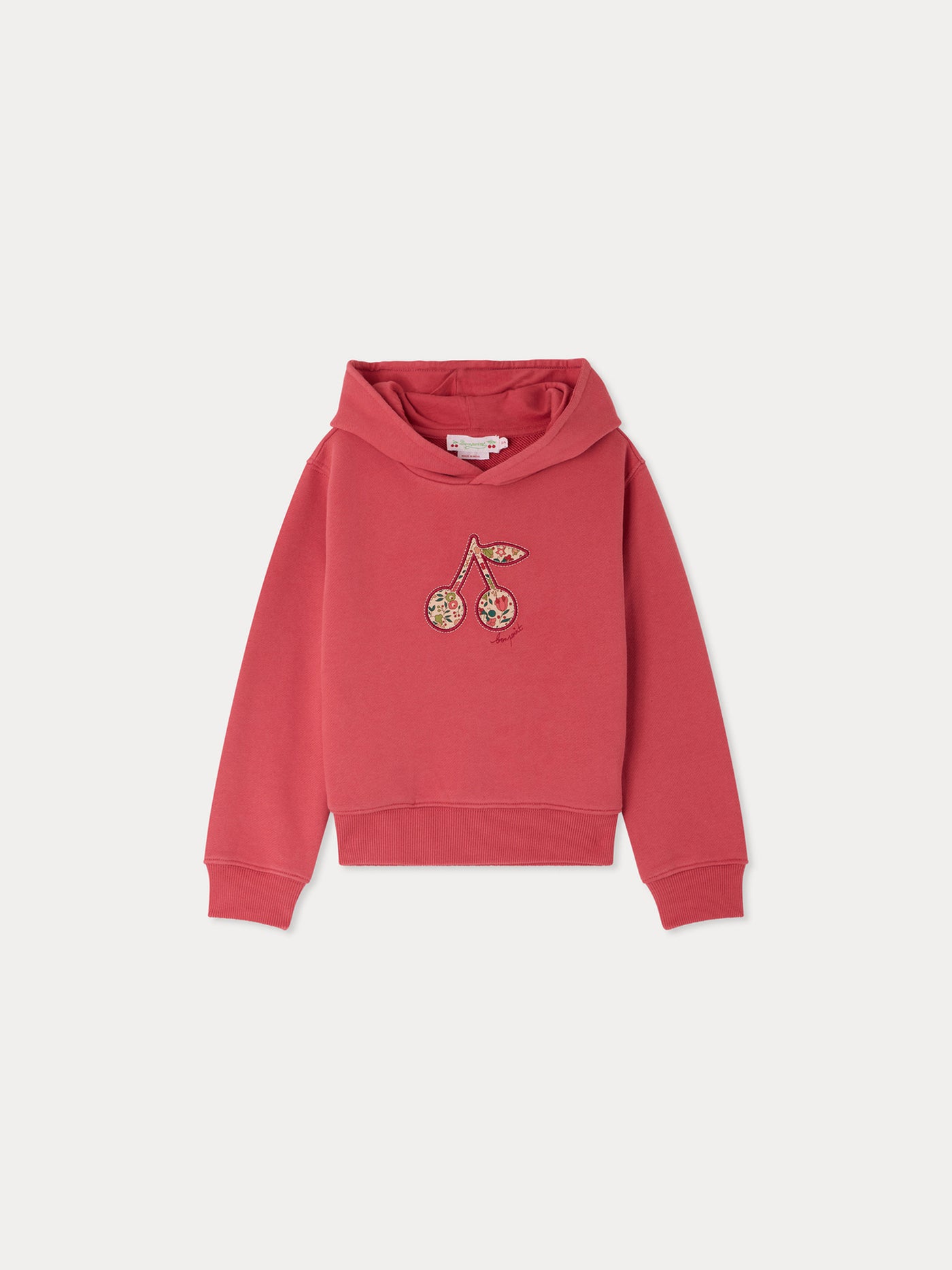Tita-Sweatshirt mit Kirschmotiv aus Liberty-Stoff, Bio-Baumwolle