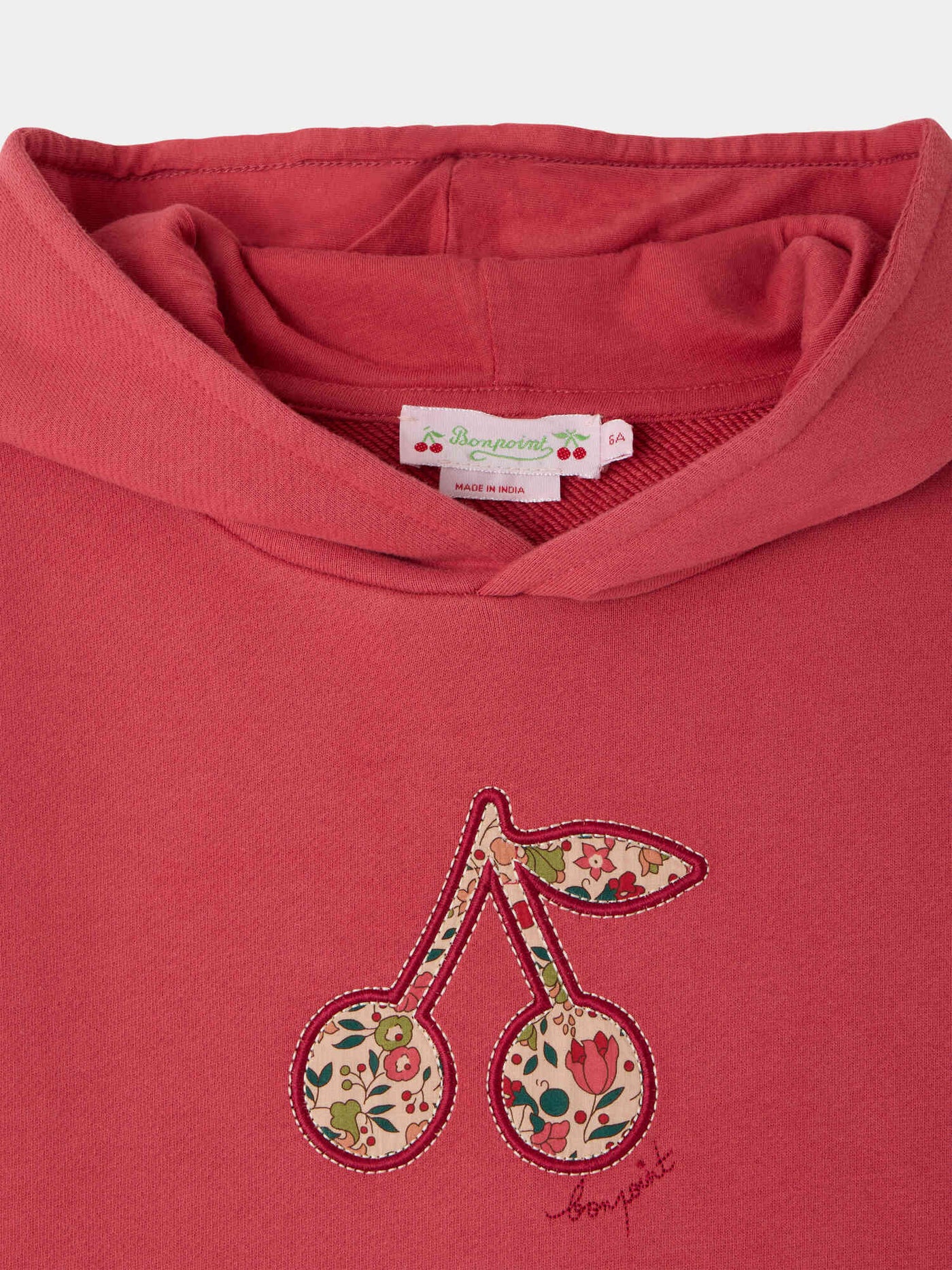Tita-Sweatshirt mit Kirschmotiv aus Liberty-Stoff, Bio-Baumwolle