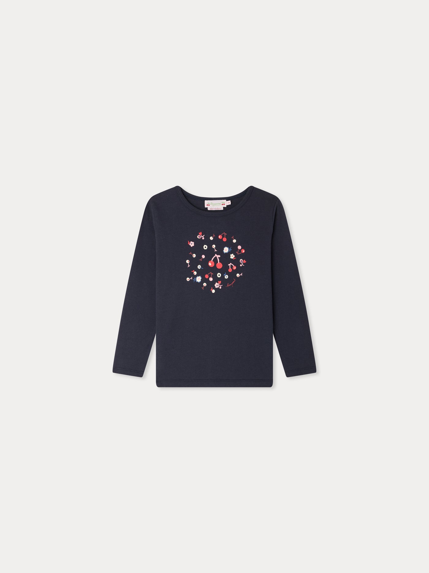 T‑shirt Tidjiane imprimé cerises en coton biologique