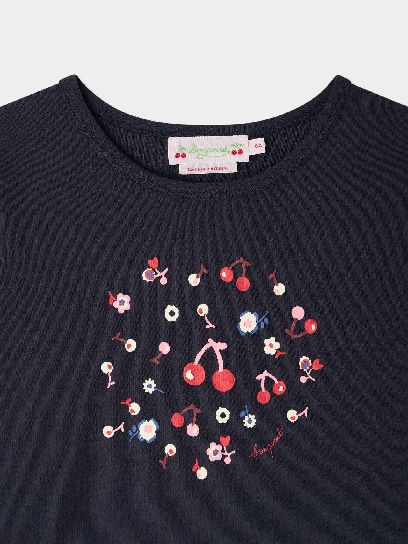 T‑shirt Tidjiane imprimé cerises en coton biologique
