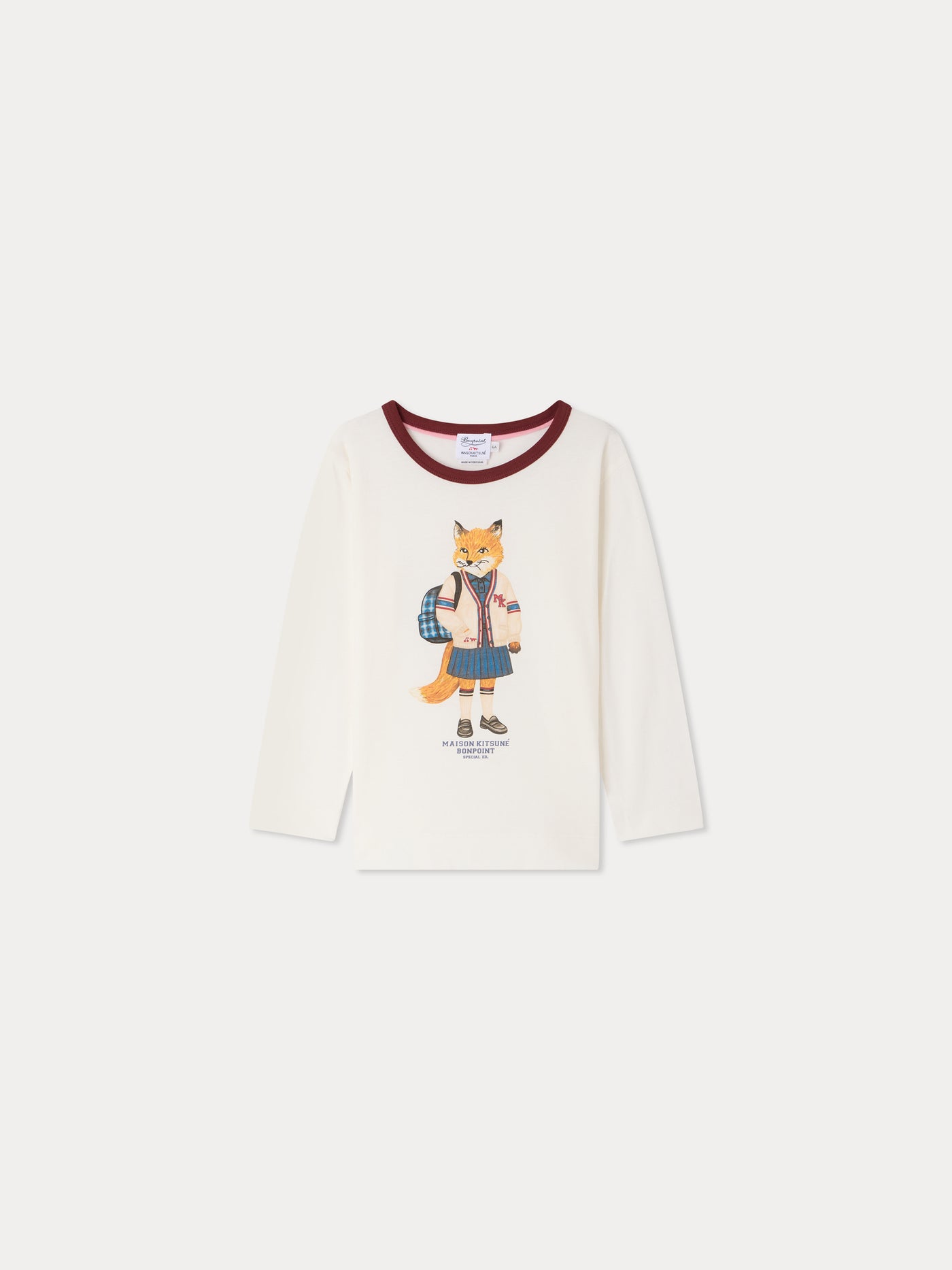 Bonpoint x Maison Kitsuné T-Shirt Magali mit Fuchsprint