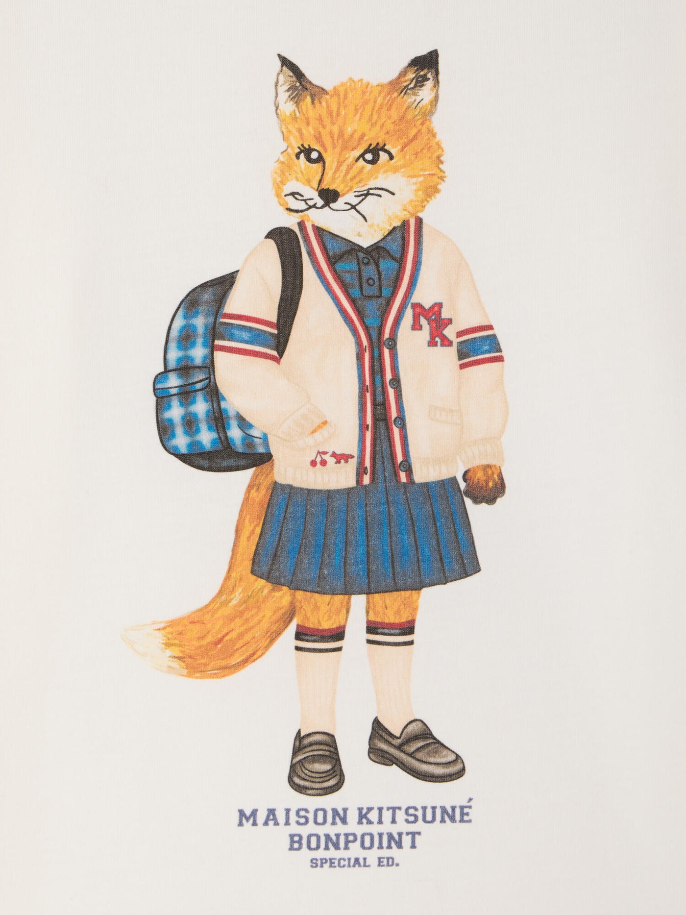 Bonpoint x Maison Kitsuné T-Shirt Magali mit Fuchsprint