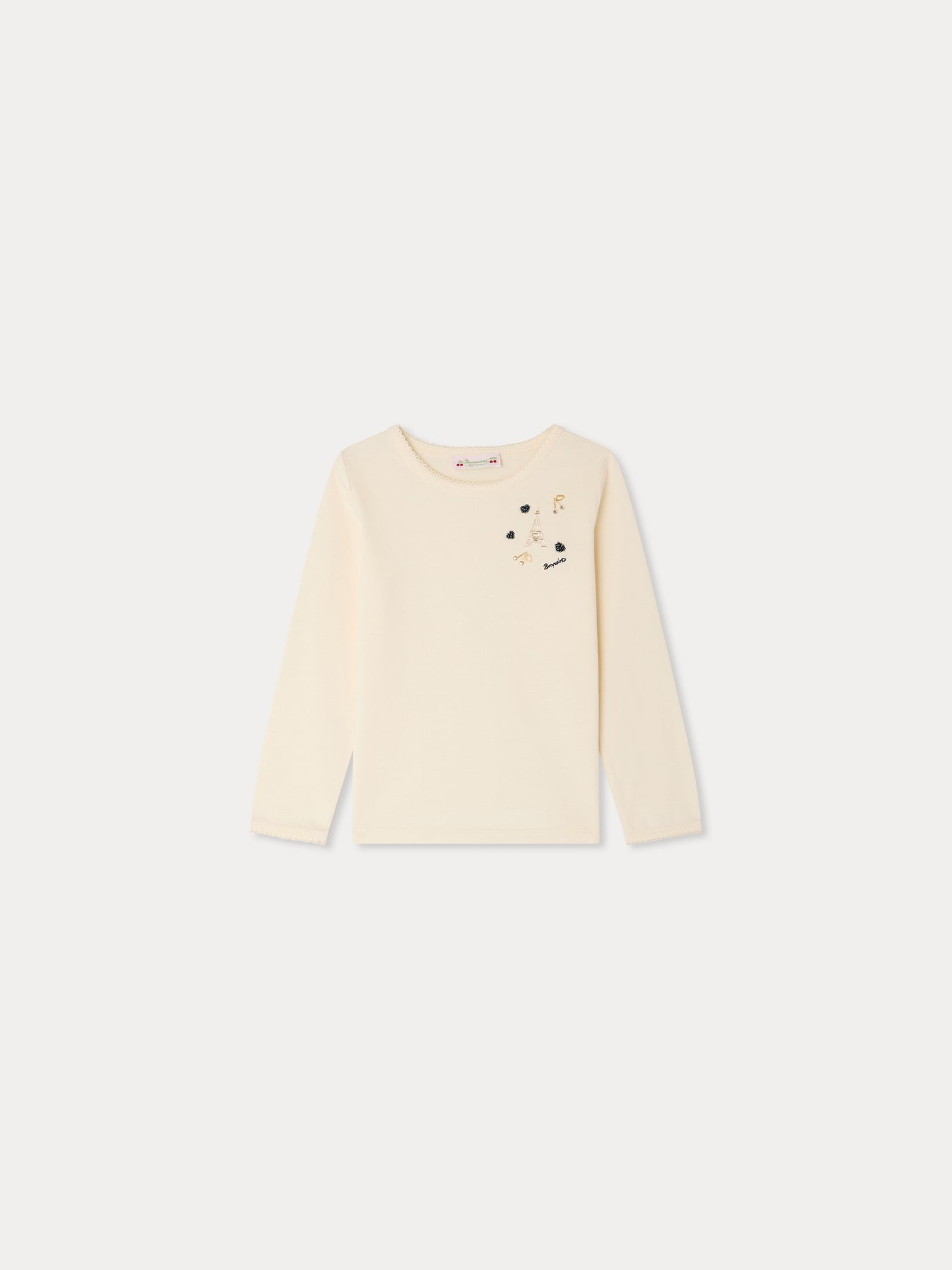 T-Shirt Mellyn mit Paris-Perlenstickerei aus Bio-Baumwolle