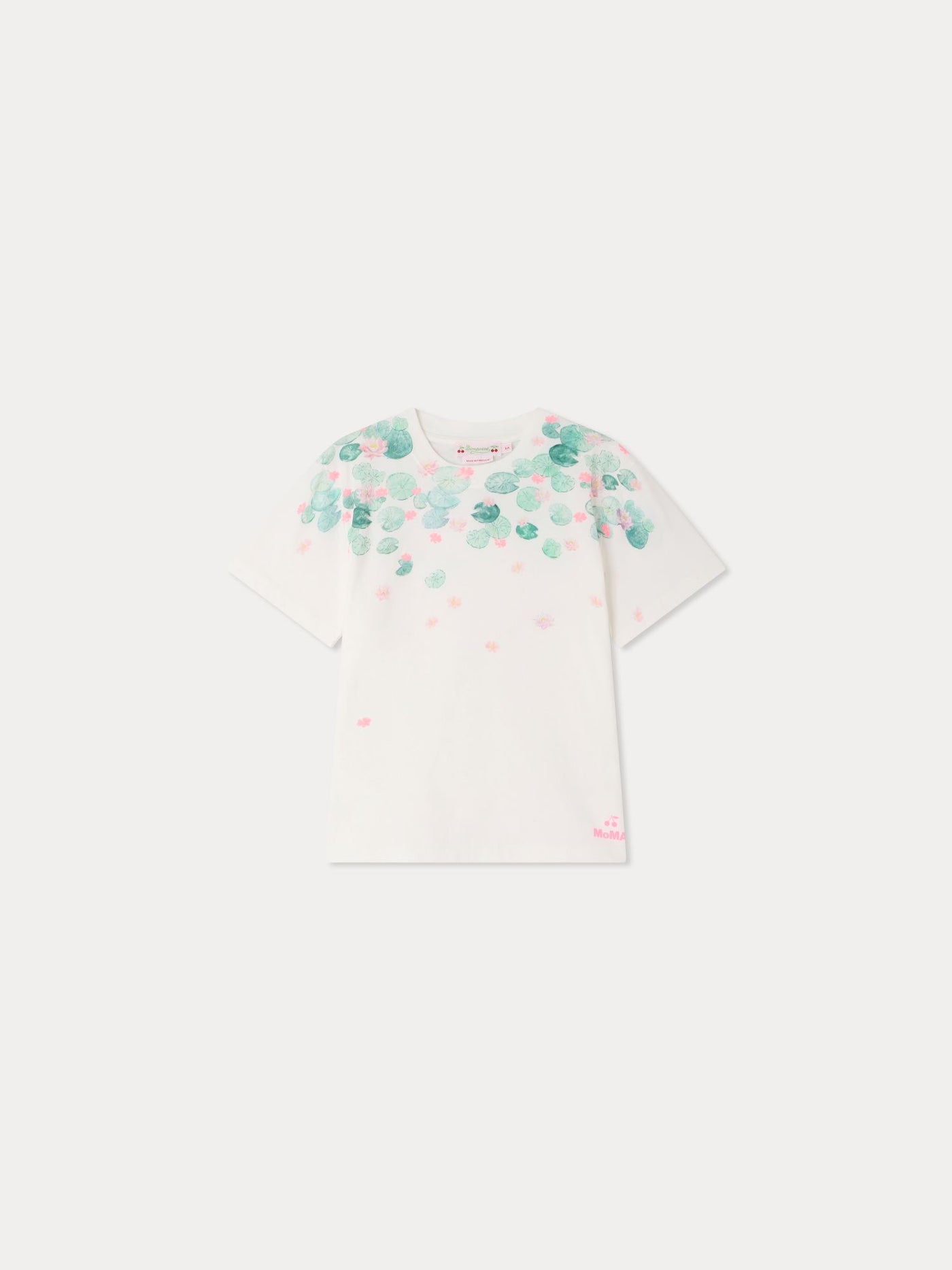 Bonpoint x MoMA T-Shirt Thida mit Seerosen-Print aus Bio-Baumwolle