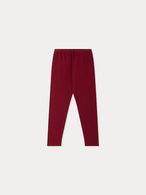 Graylinn bordeauxrote Leggings aus Bio-Baumwolle