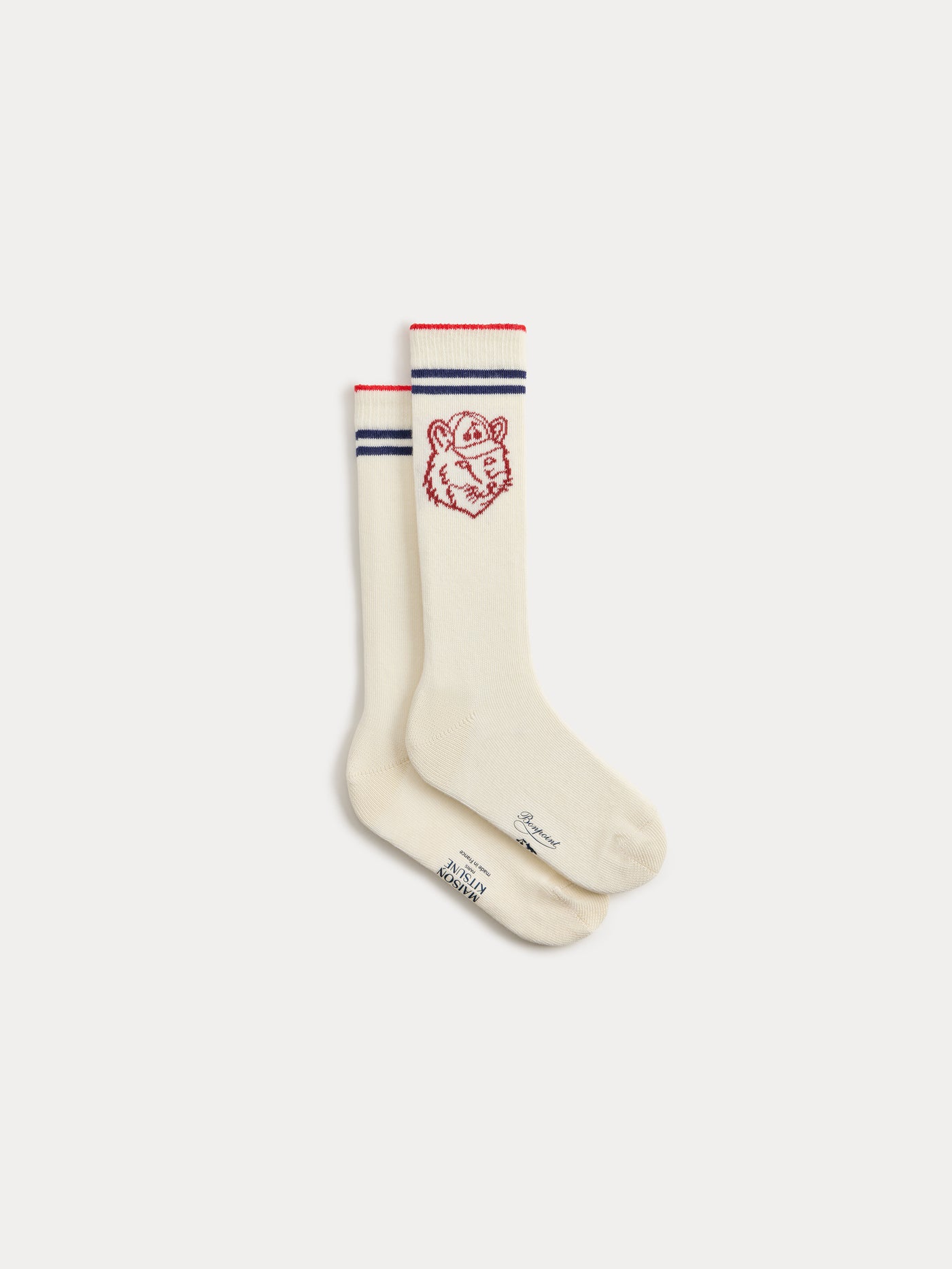 Bonpoint x Maison Kitsuné calzini Mian con motivo volpe