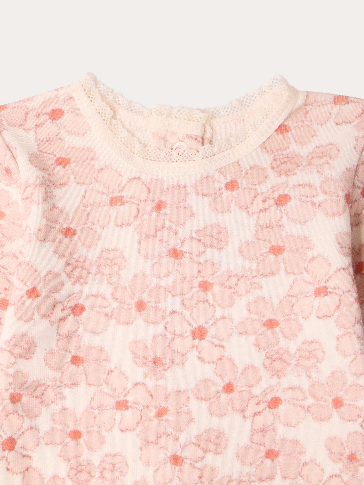 Ensemble Genna imprimé fleurs roses en coton biologique