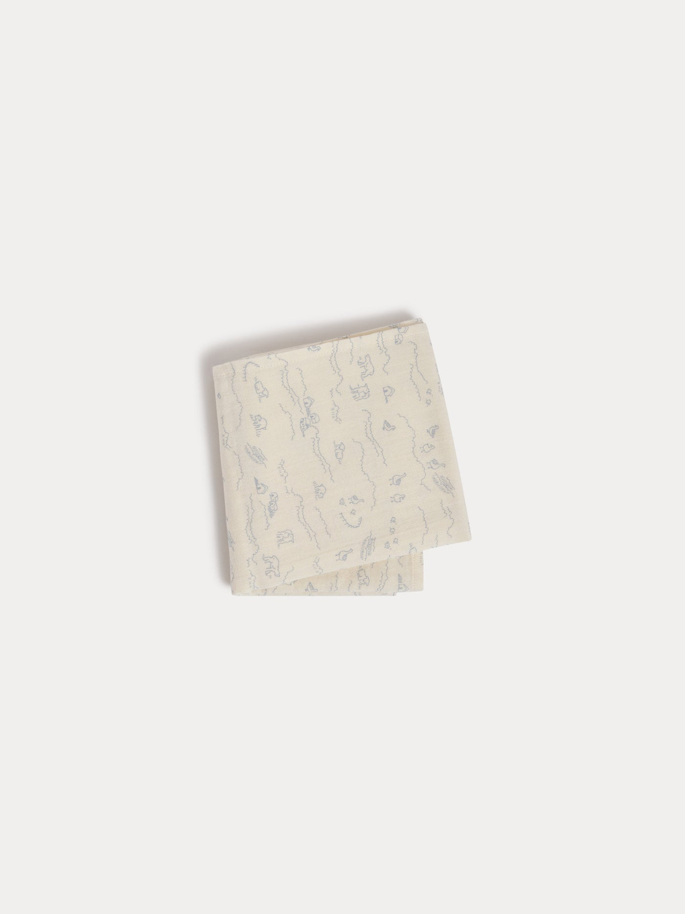 Doudou swaddle blanket with sheep print in organic cotton