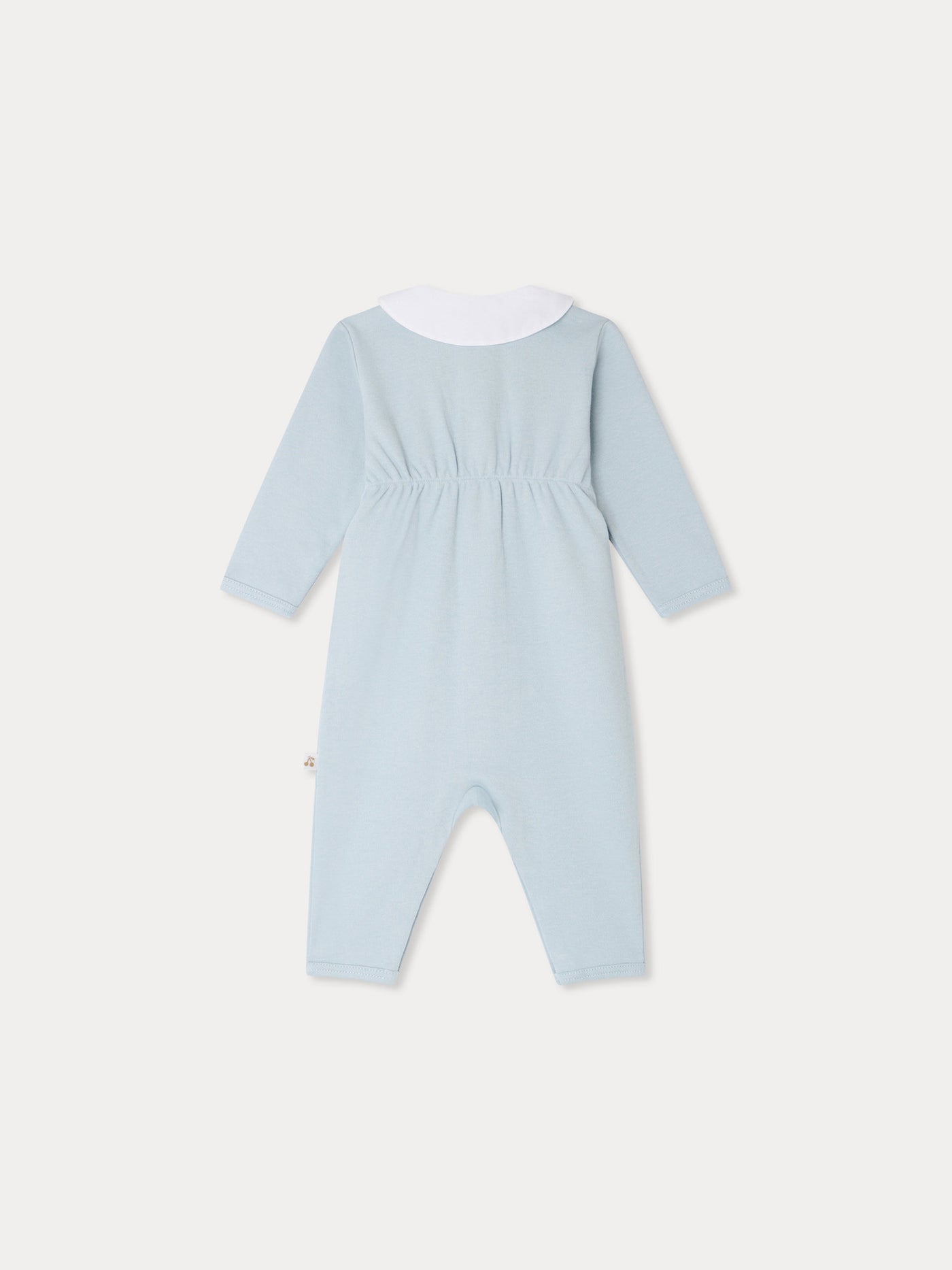 Anton pyjamas with hand embroidered train in organic cotton