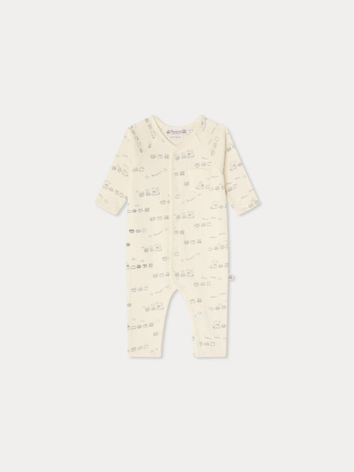 Georget pyjamas with train print in organic cotton