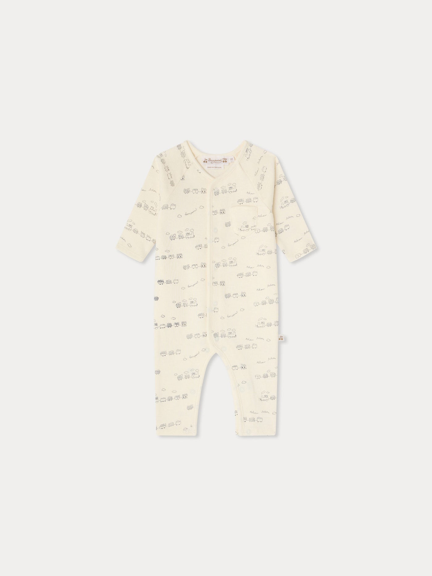 Pyjama Georget motif train en coton biologique