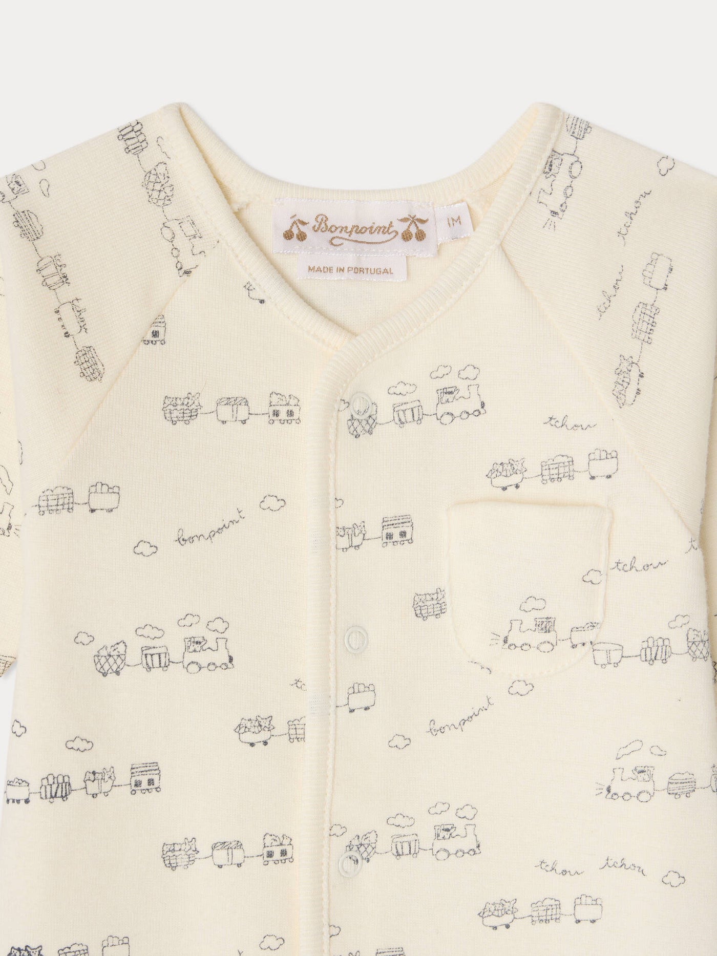 Pyjama Georget motif train en coton biologique