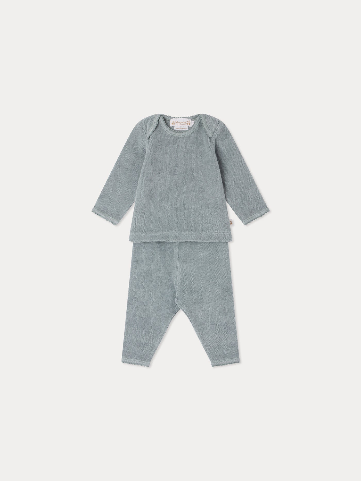 Set Timi aus blauem Bio-Frottee
