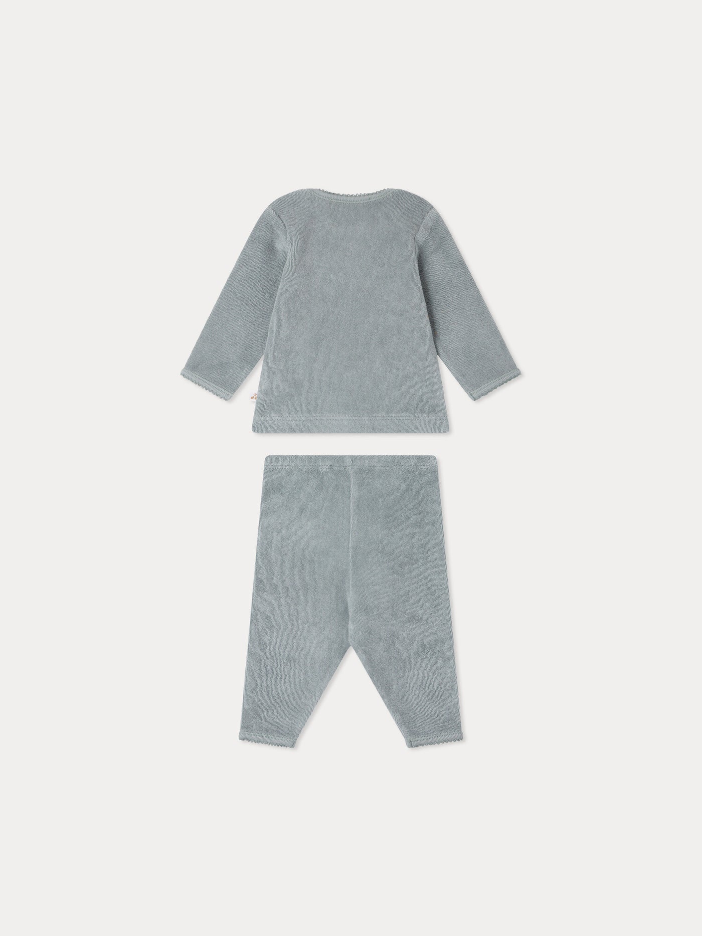 Set Timi aus blauem Bio-Frottee