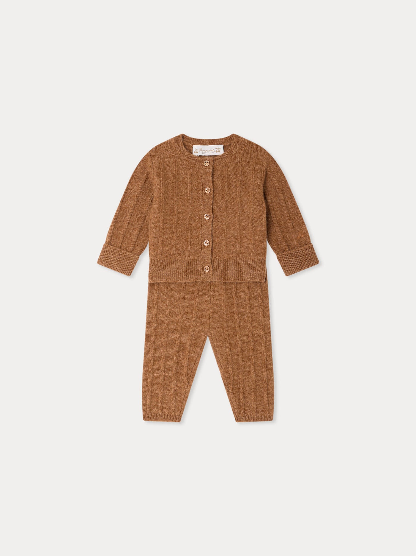 Maxence-Set mit Fantasiestrickmuster aus Kaschmir