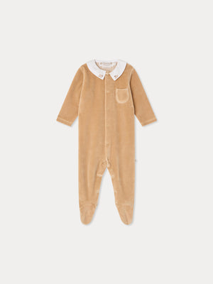 Pyjama Tilouan à col brodé moutons en coton biologique