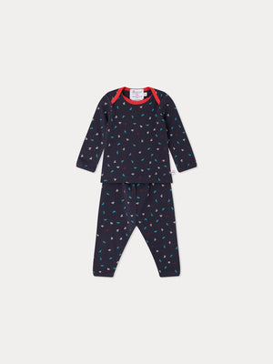 Bonpoint x Maison Kitsuné Set Timi mit Kirsch- und Fuchsprint aus Bio-Baumwolle