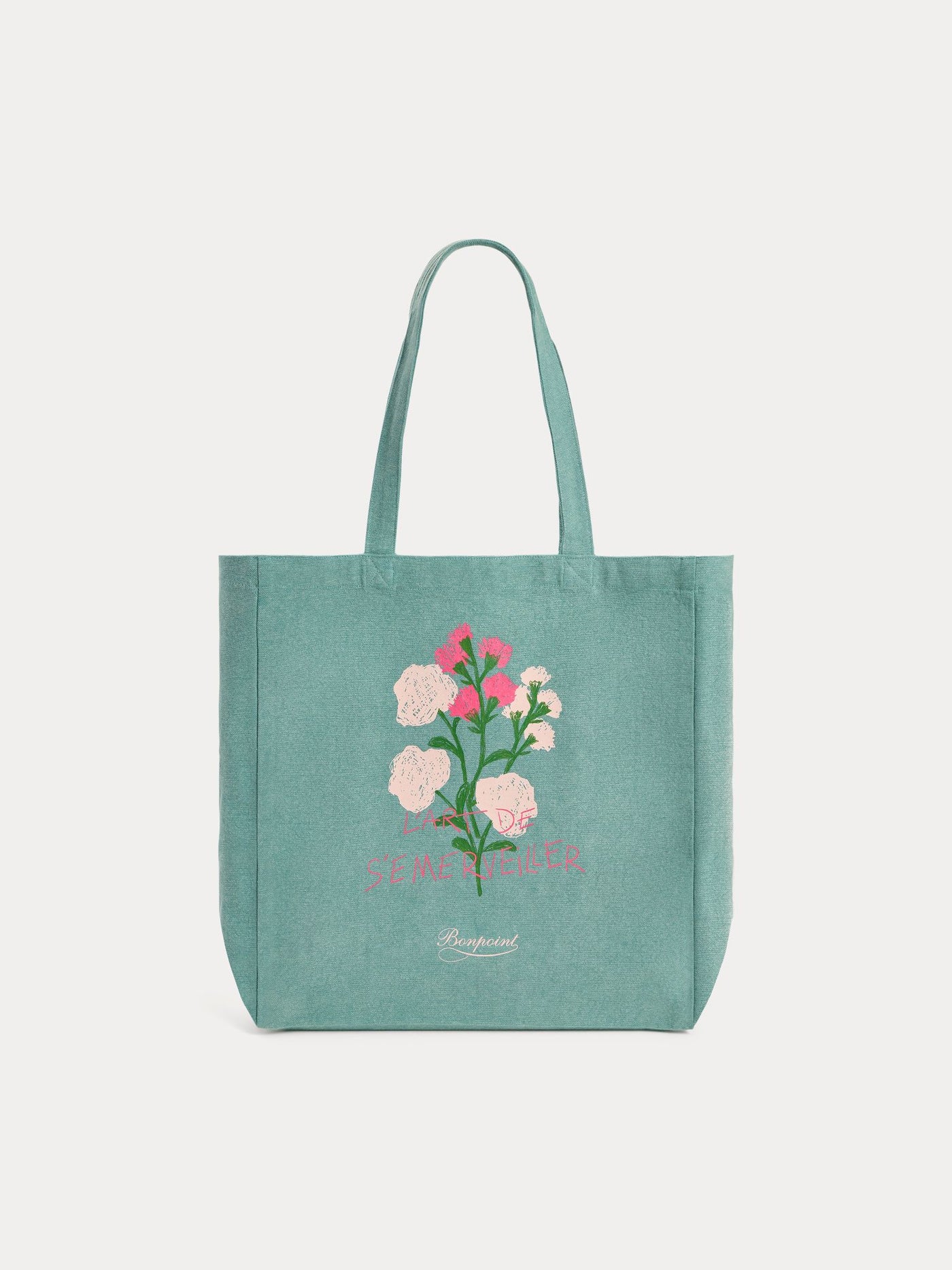 Borsa tote con la scritta "L'art de s'émerveiller"