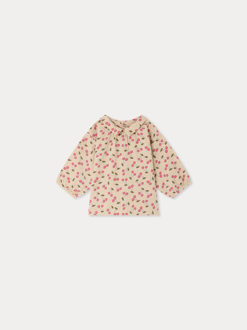 Spitz baby blouse with cherry print organic cotton